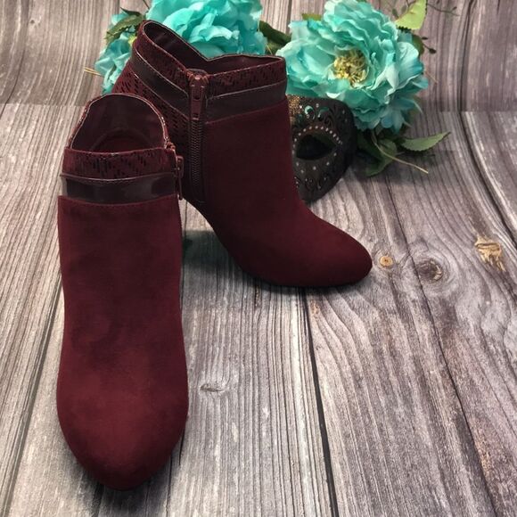 KAREN SCOTT Cahleb Wine Dress Booties 5M - Picture 9 of 13
